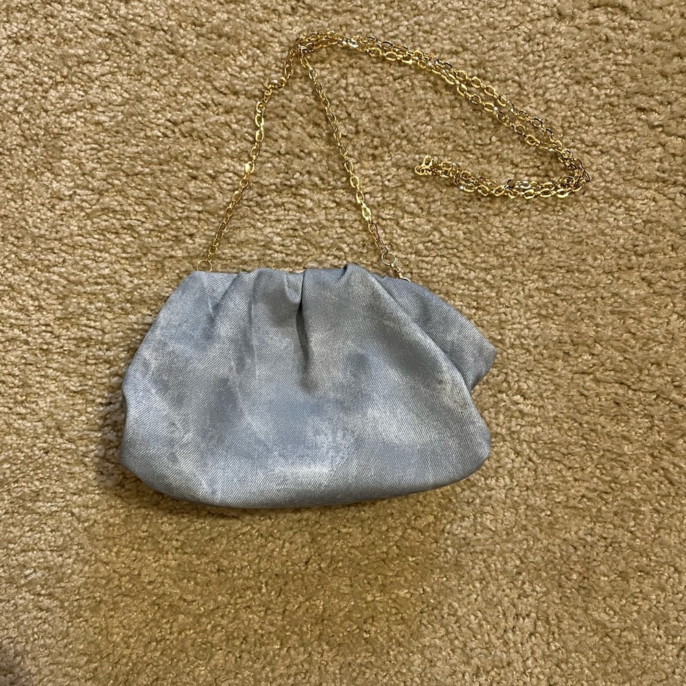 NWOT - Express - denim clutch bag